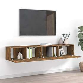 vidaXL TV Stand 2 delar rökfärgad ek konstruerat trä 3120281