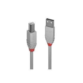 Lindy USB A - USB B 2.0 0.5m Grey
