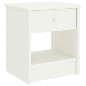 vidaXL Sängbord vit 35x30x40 cm massiv furu 322222