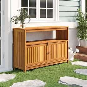 vidaXL Garden Side Table 110x35x75 cm solid acacia wood 319697