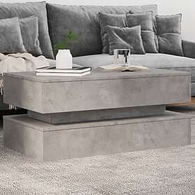 vidaXL Coffee Table LED 90x50x40 cm Concrete Grey 839864