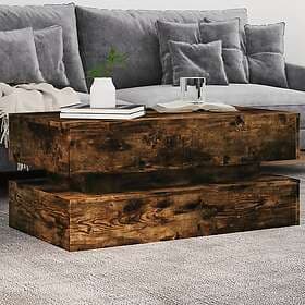 vidaXL Coffee Table 90x50x40 cm Smoked Oak LED 839865
