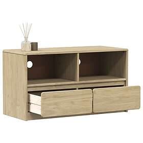 vidaXL Tv-bänk SAUDA ek 99x43x55 cm massiv furu 377597