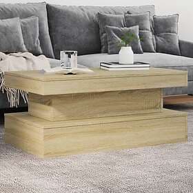 vidaXL Soffbord med LED sonoma-ek 90x50x40 cm 839849