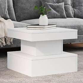 vidaXL Soffbord med LED vit 50x50x40 cm 839840