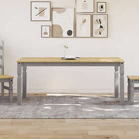 vidaXL Matbord Corona grå 180x90x75 cm massiv furu 4005721
