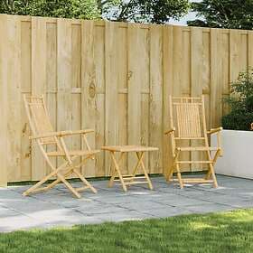vidaXL Folding Garden Chairs 2 pcs 53x66x99 cm Bamboo 368038