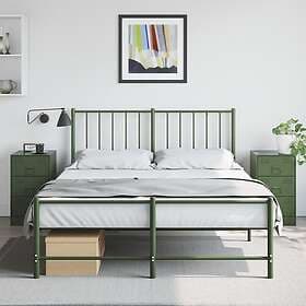vidaXL Sängskåp 2 st olivgrön 34,5x39x62 cm stål 841784