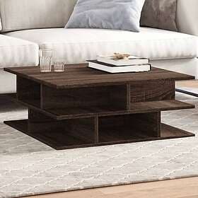 vidaXL Soffbord brun ek 70x70x29 cm konstruerat trä 840750