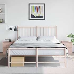 vidaXL Sängskåp 2 st rosa 34,5x39x44 cm stål 841622