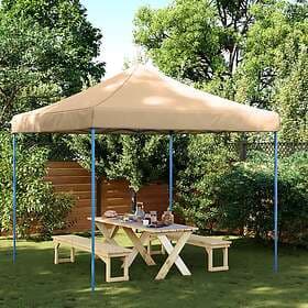 vidaXL Pop-Up hopfällbart partytält 292x292x315 cm beige 4004914