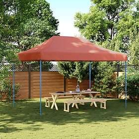 vidaXL Pop-Up hopfällbart partytält 410x279x315 cm terrakotta 4005013