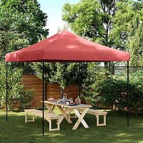 vidaXL Pop-Up hopfällbart partytält 292x292x315 cm vinröd 4004917