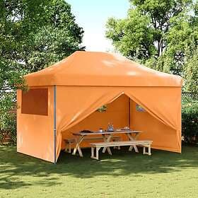 vidaXL Pop-Up hopfällbart partytält med 4 sidoväggar ORANGE 4004977