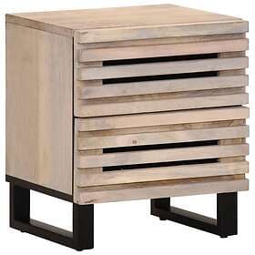 vidaXL Sängbordet 40x33x46 cm massivt blekt mangoträ 377432