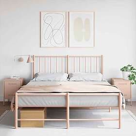 vidaXL Sängskåp 2 st rosa 36x39x50,5 cm stål 842913