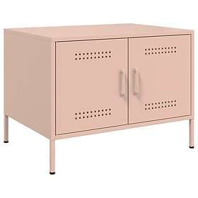 vidaXL Soffbord rosa 68x50x50,5 cm kallvalsat stål 843031