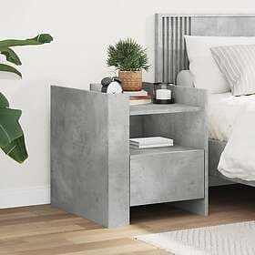 vidaXL Sängbord betonggrå 45x50x50 cm konstruerat trä 848279