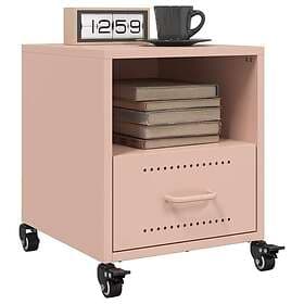 vidaXL Nightstand 2 pcs Pink 36x39x43.5cm Steel 819658