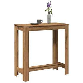 vidaXL Bar table with shelf artisan oak 102x50x103.5 cm constructed wood 812965