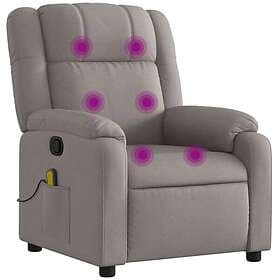 vidaXL Massagefåtölj taupe tyg