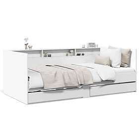 vidaXL Daybed with drawers white 90x190cm