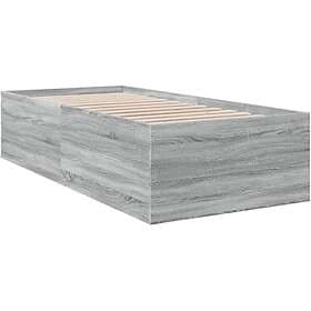 vidaXL Bed Frame 75x190 cm engineered wood grey sonoma