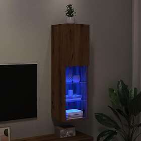 vidaXL Tv-bänk med LED-belysning artisian ek 30,5x30x102 cm