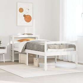 vidaXL Seniorsäng med sänggavel vit 90x190 cm massiv furu
