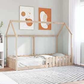 vidaXL Bed Frame 90x190 cm solid pine house frame
