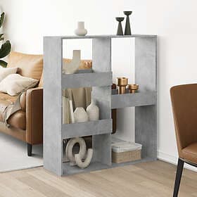vidaXL Rumsavdelare betonggrå 100x33x115 cm konstruerat trä