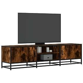 vidaXL TV Stand 160x35x41 cm Smoked Oak Engineered Wood and Metal