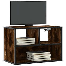 vidaXL TV Stand smoked oak 60x31x39.5 cm constructed wood and metal