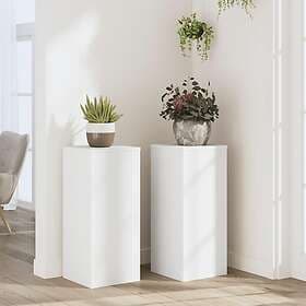vidaXL Plant Stand 2 pcs White 30x30x70cm Engineered Wood