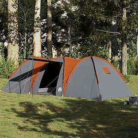 vidaXL Family Tent dome 8 person gray and orange waterproof 94568