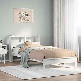 vidaXL Bed with bookcase white 75x190 cm solid pine