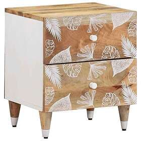 vidaXL Nightstand Mango Solid Wood 40x33.5x46cm