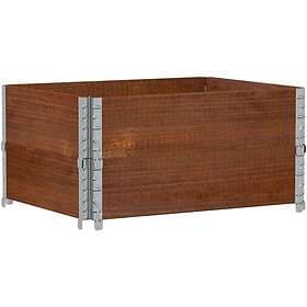 vidaXL Pallkragar 2 st brun 80x60 cm massivt furu