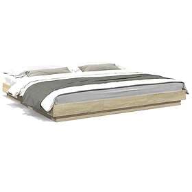vidaXL Bed Frame sonoma oak 200x200 cm engineered wood