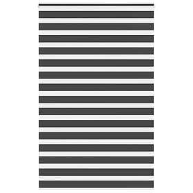 vidaXL Rullgardin zebra svart 145x200 cm tyg bredd 140,9 cm polyester