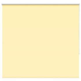 vidaXL Rullgardin mörkläggningsgul 145x150 cm tyg bredd 141,6 cm
