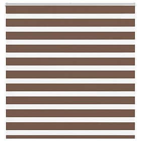 vidaXL Rullgardin zebra brun 145x150 cm tyg bredd 140,9 cm polyester