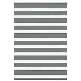 vidaXL Rullgardin zebra mörkgrå 105x150 cm tyg bredd 100,9cm polyester