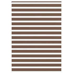 vidaXL Rullgardin zebra brun 155x200 cm tyg bredd 150,9 cm polyester
