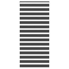 vidaXL Rullgardin zebra svart 105x200 cm tyg bredd 100,9 cm polyester