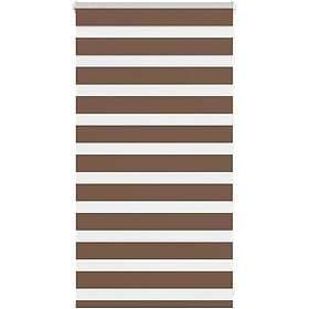 vidaXL Rullgardin zebra brun 75x100 cm tyg bredd 70,9 cm polyester