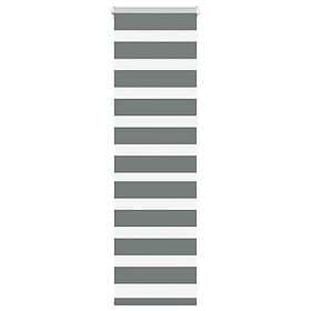 vidaXL Rullgardin zebra mörkgrå 45x100 cm tyg bredd 40,9 cm polyester