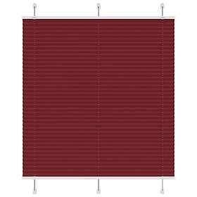 vidaXL Plisserad persienn Bordeaux röd 120x100 cm tyg bredd 119,4 cm
