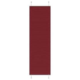 vidaXL Plisserad persienn Bordeaux röd 65x200 cm tyg bredd 64,4 cm