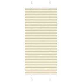 vidaXL Plisserad persienn cremefärgad 55x100cm tyg bredd 54,4cm
